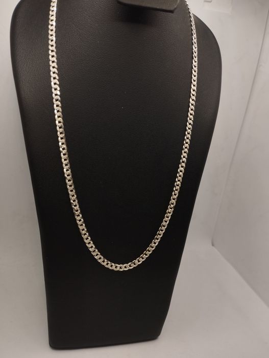Srebrny łańcuszek że szlifem, próba 925, długość 46 cm