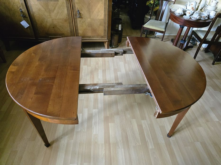 Okrągły lekki rozkładany stół Biedermeier
