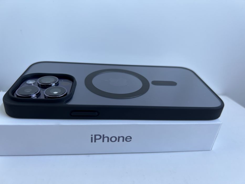 Чехол iPhone 14 pro max deep purple MagSafe, 14 pro black/deep purple