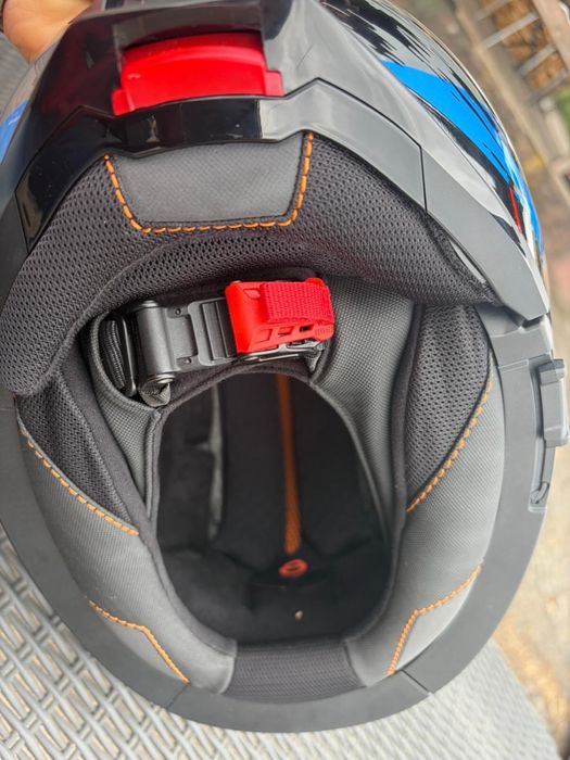 kask nowy motocykl Schuberth E2 Trail Blue r. 59 – jak nowy, komplet, pinlock