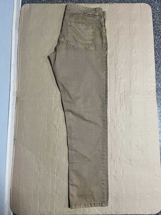 Męskie spodnie JACK Regular W38 XL beżowe, Garment Dyed, 5 kieszeni