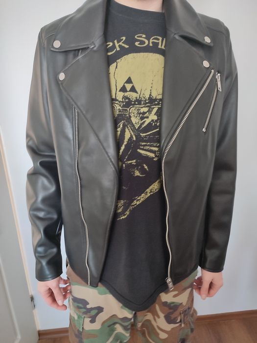 Kurtka Ramoneska Męska Czarna Rozmiar M