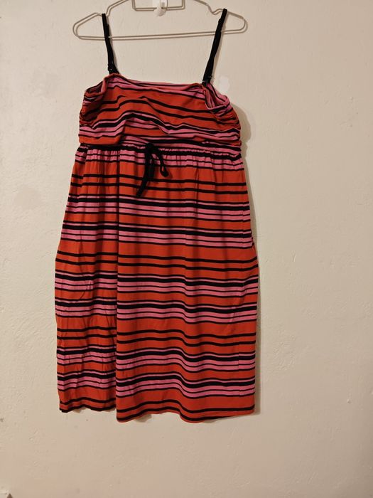 Tu 18 letnia sukienka w paski  modal + bawełna