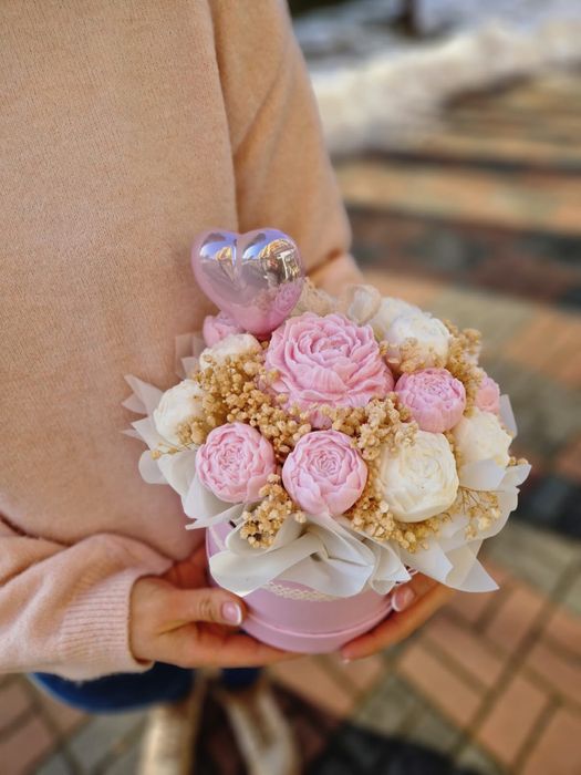 Flower box z świec sojowych