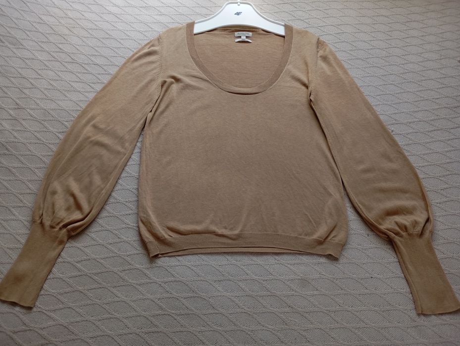 MASSIMO DUTTI M-L niesamowity włoski sweterek jedwab i bawełna