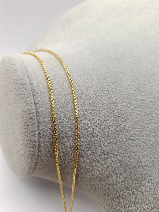 Złoty Łańcuszek Kostka Okrągła 50cm Pr.585 Nowy Zapraszamy