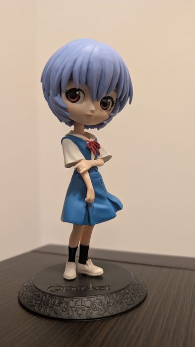 Evangelion Rei Ayanami Q Posket Bandai Spirits figurka School Uniform
