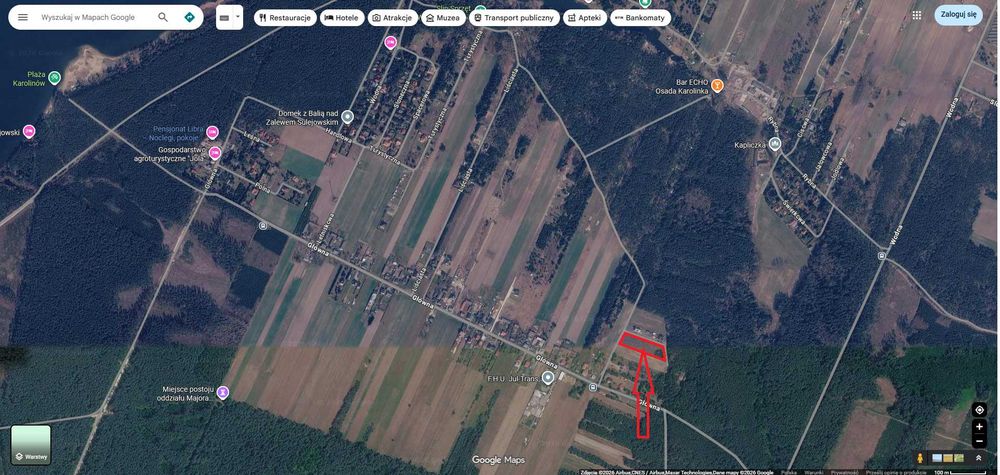 Działki budowlane z warunkami zabudowy Karolinów nad Zalewem Sulejowskim - Widok 4