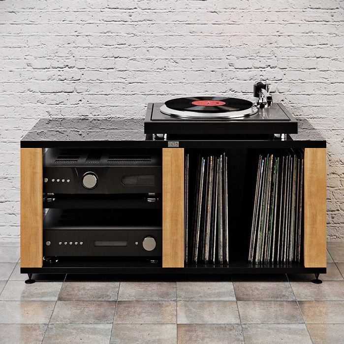 Stolik hifi, szafka pod gramofon, na płyty winylowe audio FOS