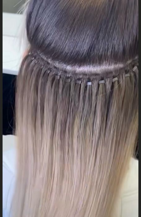 Extensão de Mega Hair na tela com Microlink