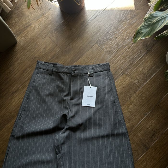Широкі Сірі Брюки В Полоску Класичні Штани Оверсайз Baggy Oversize Stripe Pleated Gray Pants Брючні Racer Balenci Jaded London Широкие Брюки Оверсайз
