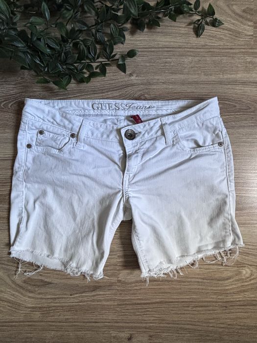 Guess Jeans białe szorty jeansowe rozm. M