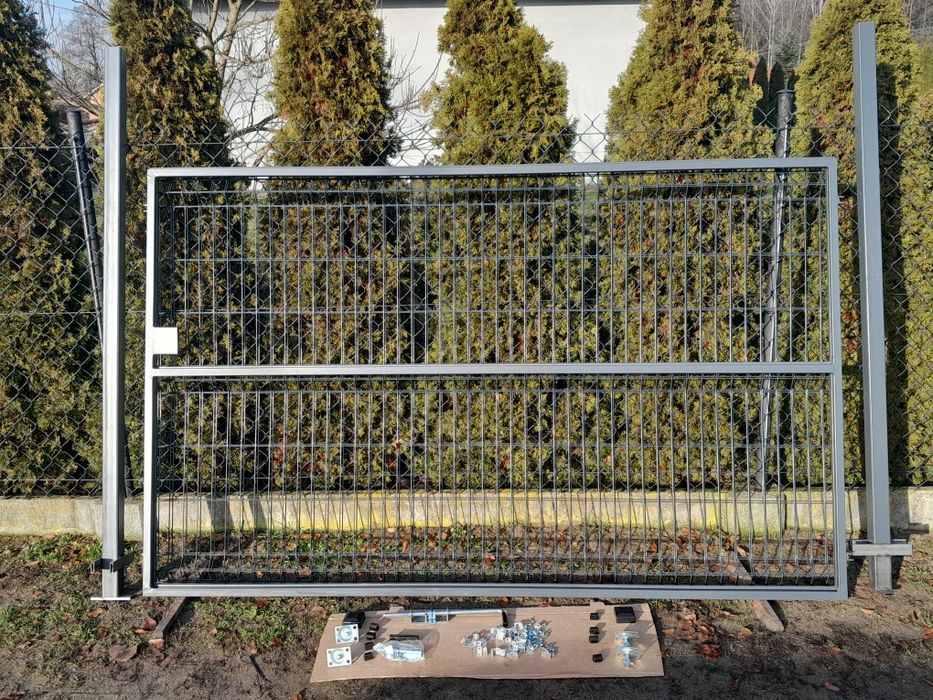 BramoFurtka 2m+1m Grafit/Antracyt 7016 Brama Furtka Panelowa 3D