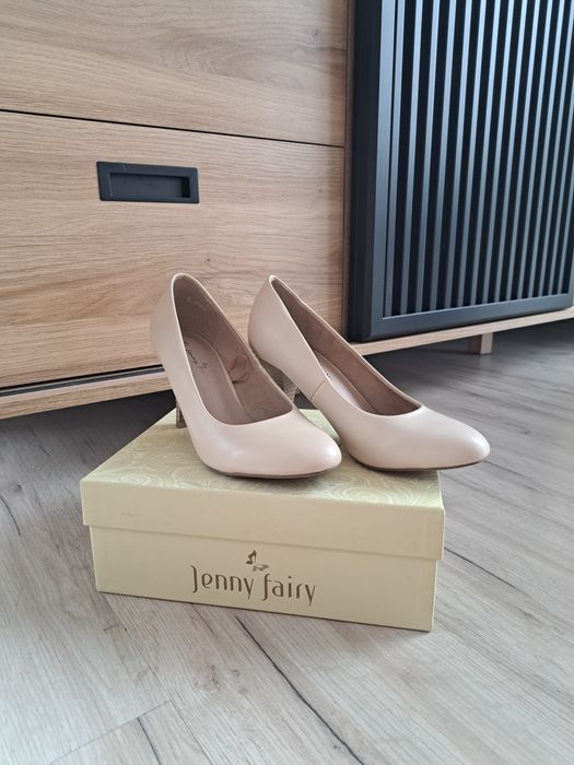 Eleganckie piękne damskie buty na obcasie, rozmiar 37, CCC beżowe