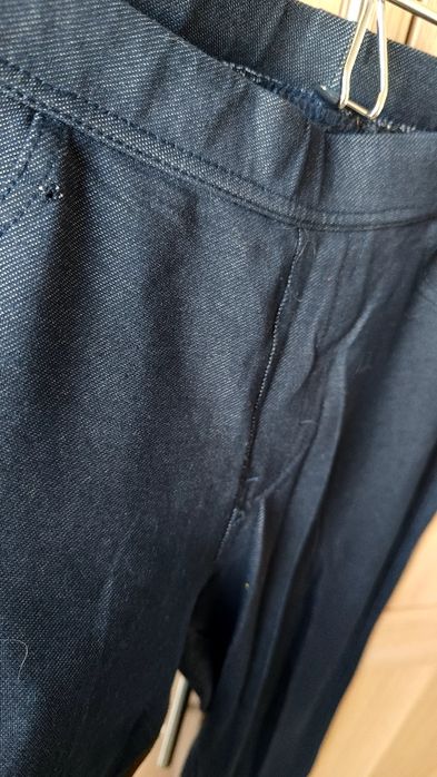 Granatowe melanżowe legginsy z kieszeniami S/M