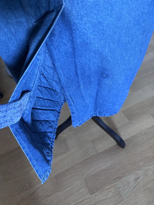 Casaco comprido de ganga