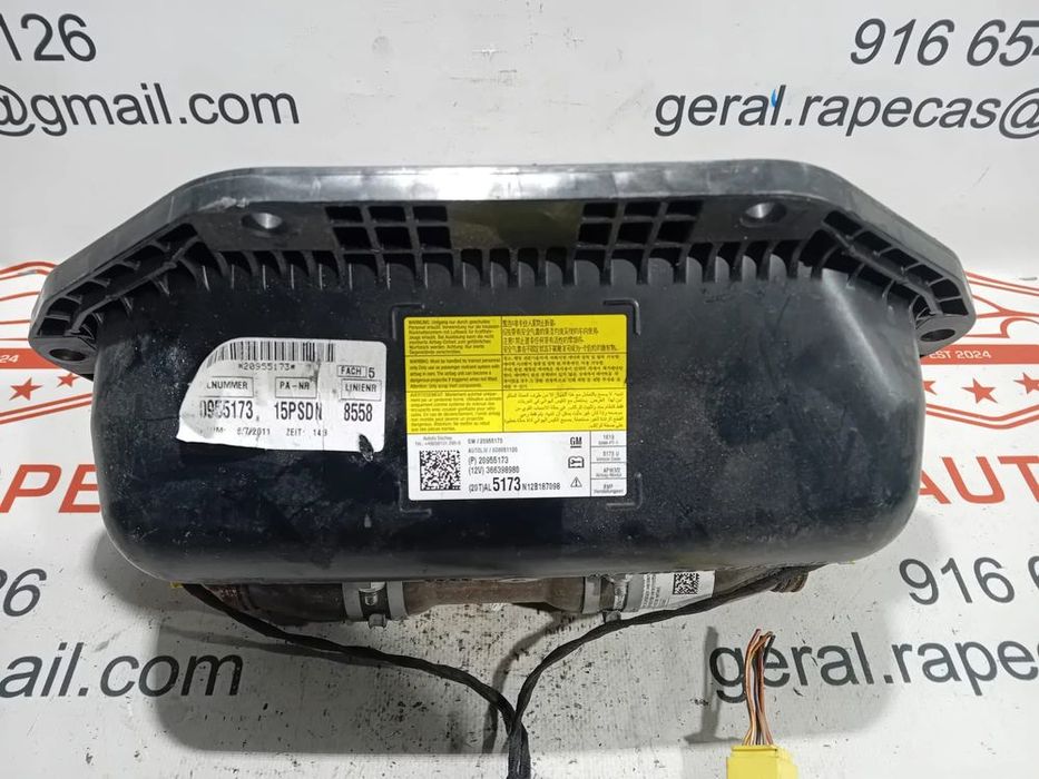 Airbag Tablier Pendura Passageiro Opel Insígnia 0955173 Original