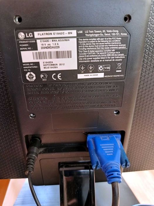 Monitor LG FLATRON E1942 19' sprawny