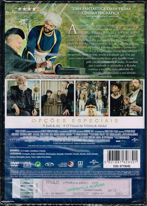 Filme em DVD: Vitória & Abdul - NOVO! SELADO!