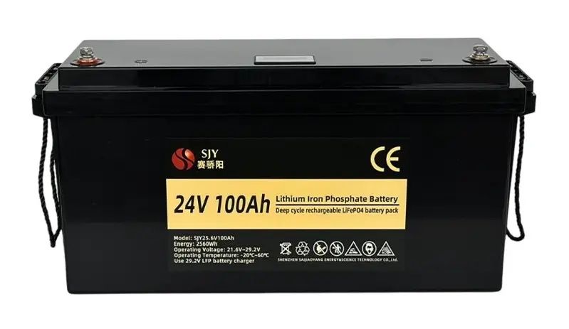 Акумулятор LiFePO4 SJY 25.6V 100Ah  24V 100Ah 2560W з  BMS