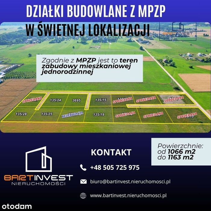 Działki budowlane z MPZP w świetnej lokalizacji