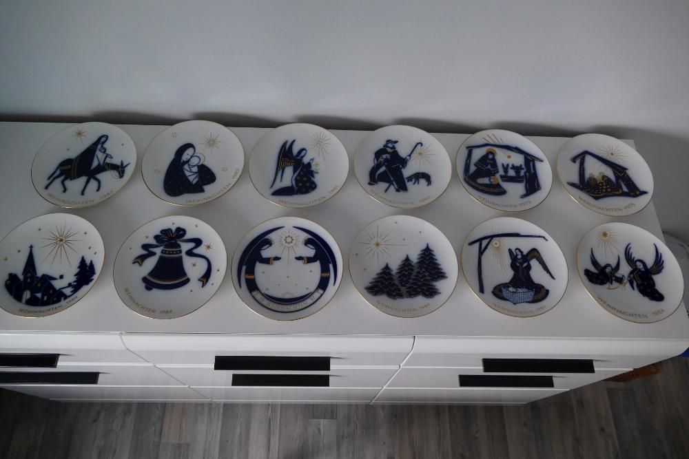 Piękny zestaw Świąteczny KPM kolekcja od 78 do 89r