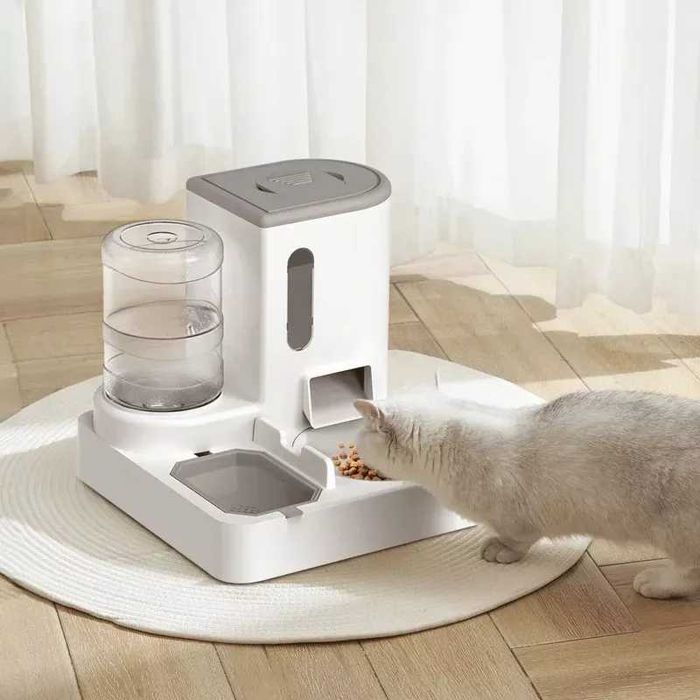 NOVO - Dispensador Automático 2em1 de Comida e Água para Cães e Gatos