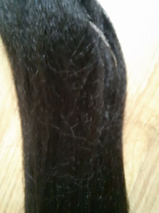 Włosy czarne doczepiane długie 65 cm pasmo nowe