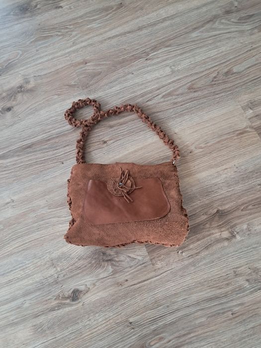 Torebka boho z naturalnej skóry