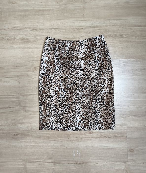 Spódnica leopard NEW YORK & COMPANY – rozm. 4 / EUR 36 – elegancka, stretch