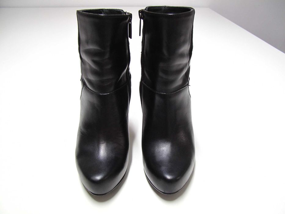 GINO ROSSI __ Czarne Botki __ SKÓRA __ Rozm. 37