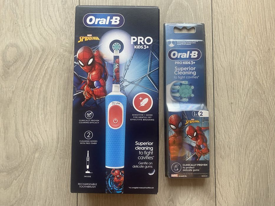 Szczoteczka elektryczna Oral-B PRO Kids + 3 wymienne główki.