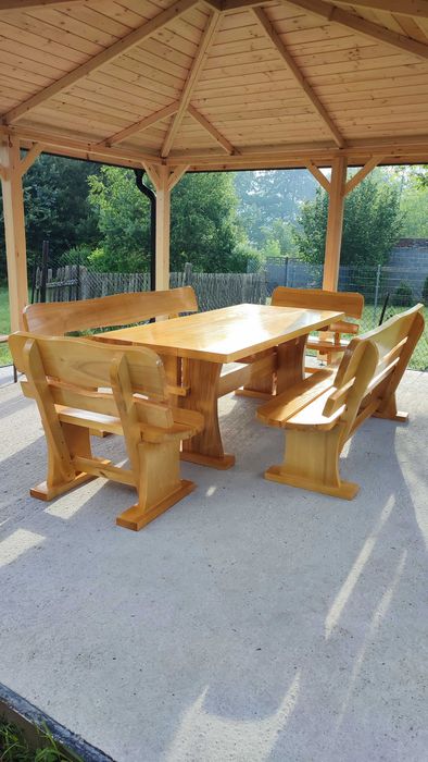 Meble ogrodowe stół ławki krzesła dla 6-16 osób altana parasol ogród