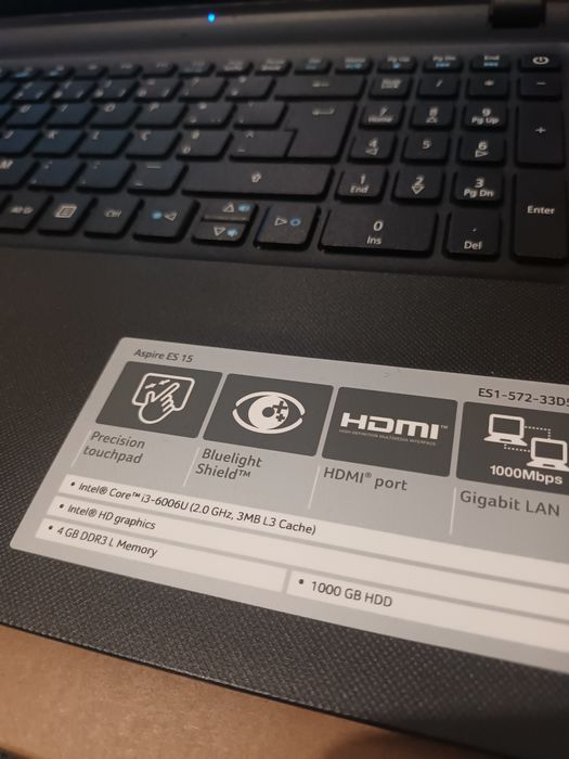 Portátil Acer aspire es 15 Windows 11