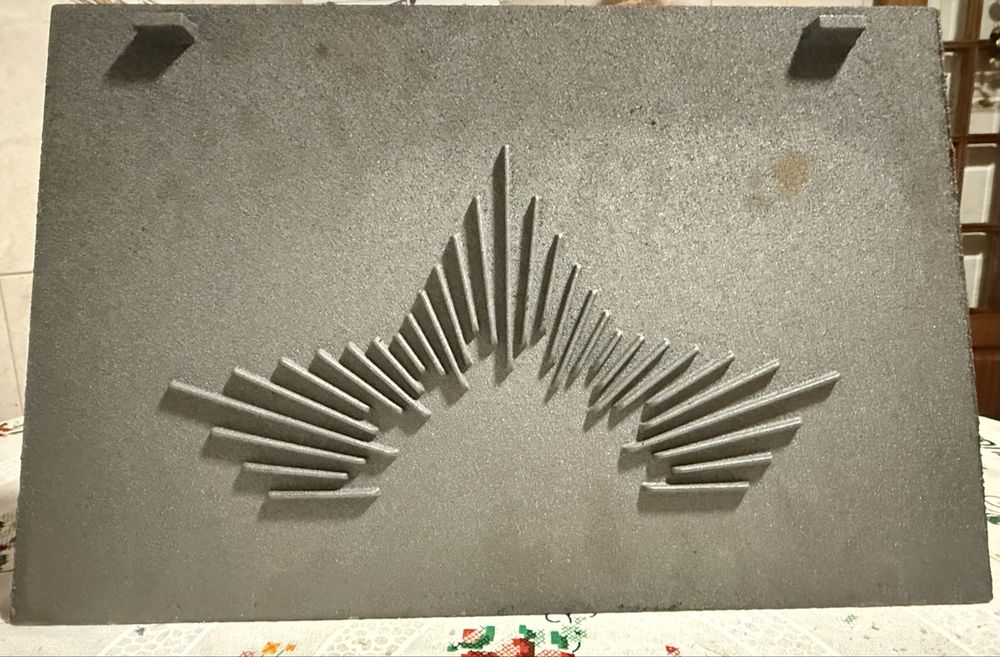 Placa de ferro fundido oara recuperador lenha