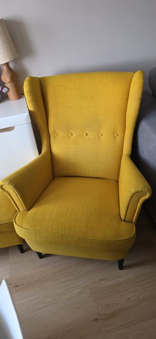 Fotel uszak + pufa Ikea