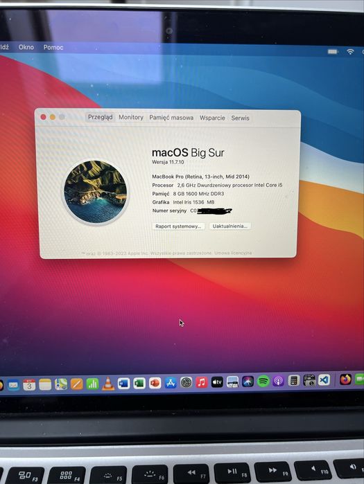 MacBook Pro 13.3 retina mid 2014 intel i5 8GB  128GB