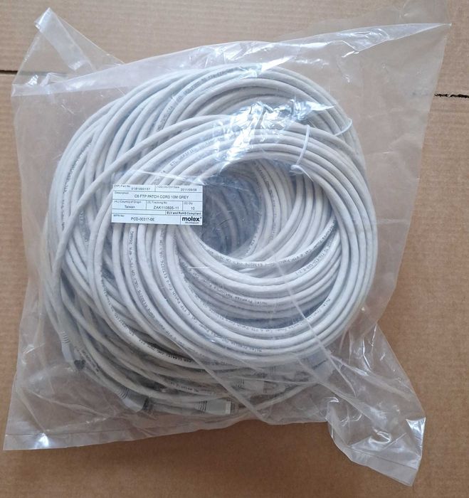 NIEUŻYWANY kabel LAN 10m patchcord CAT 6 do routera modemów i innych