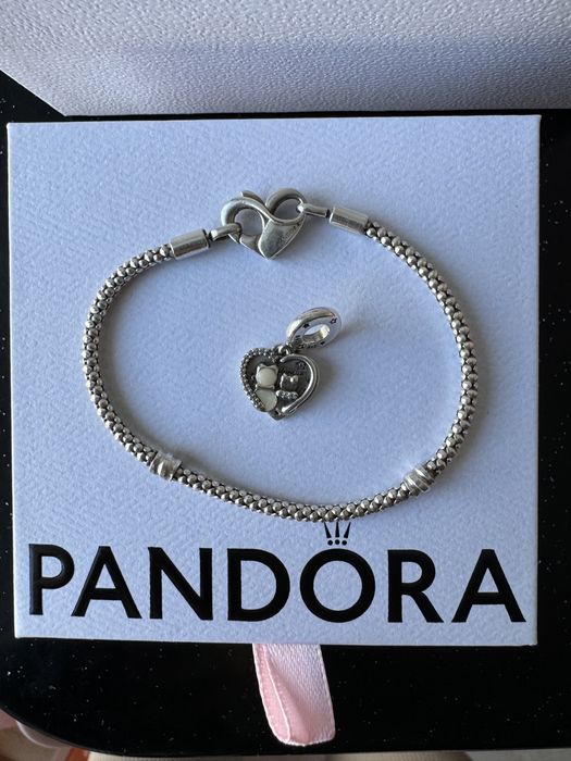 Набір Pandora Браслет цепочка 2 намистини срібло 925 Оригінал