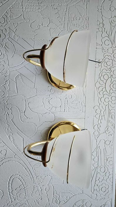 2 candeeiros dourados