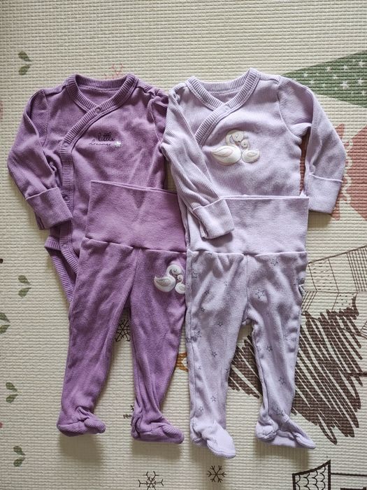 Dwa komplety body i połśpiochy 62-68 Cool Club