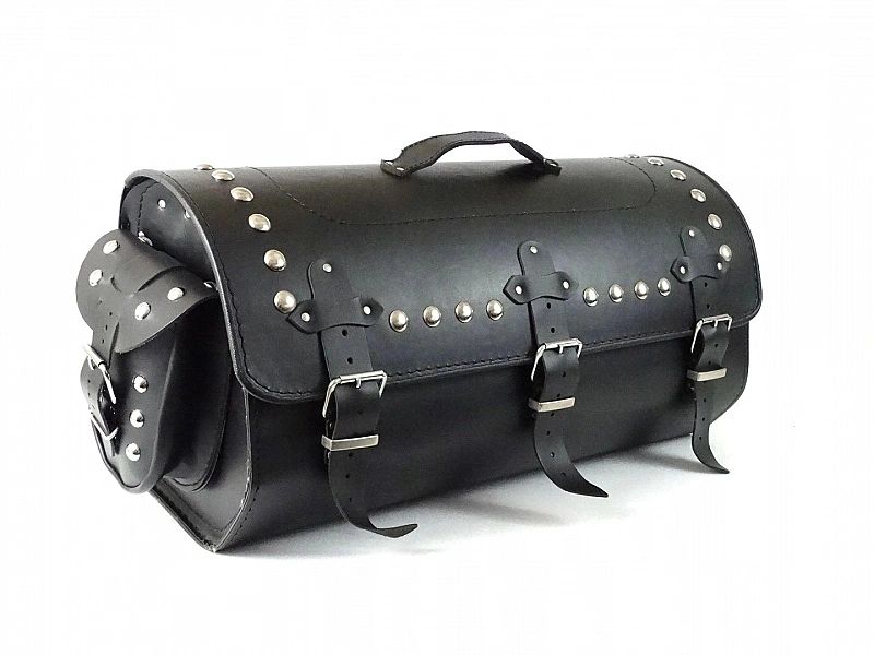 Kufer Skórzany 60 Cm Kieszonki Ćwieki