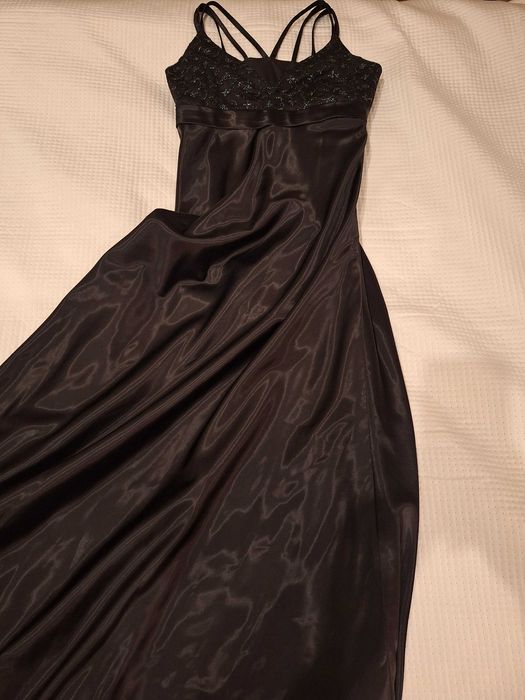 Sukienka maxi wieczorowa czarna XS