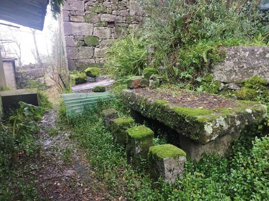 Duas casas em ruina com amplo terreno  todo murado.