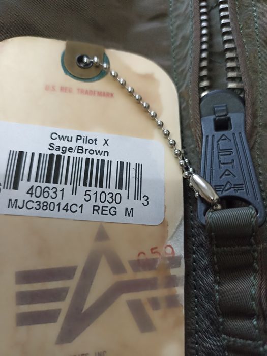 Kurtka Alpha industries NOWA cwu 45 P (N) Pilot ( ocieplana)rozmiar M