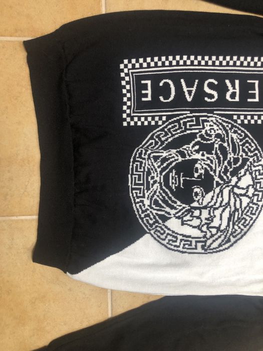 Versace oryginalny sweter r.40 czarny biały Italia ideał