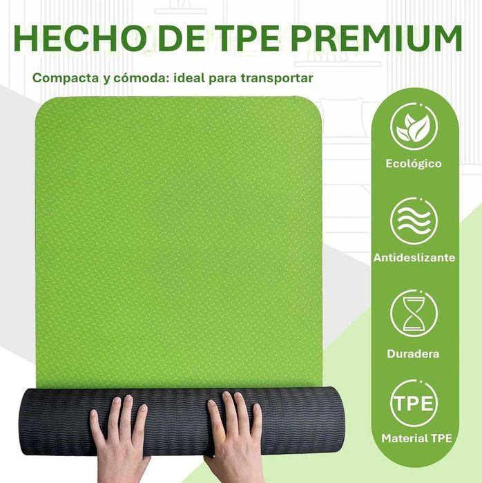 Tapete de Yoga Grosso (8mm) - (183x61cm) - GREEN
