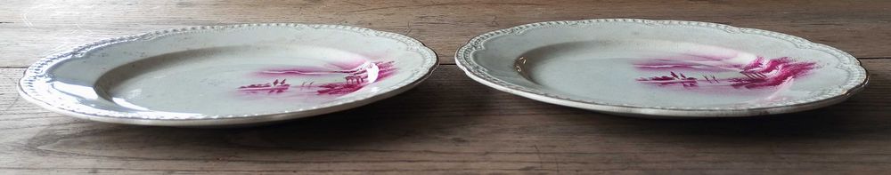 Antigos pratos Portugueses em faiança de Massarelos Porto