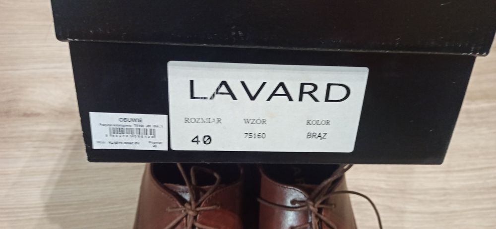 Buty skórzane lavard rozm. 40