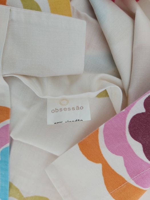 Conjunto lençóis cama solteiro flores